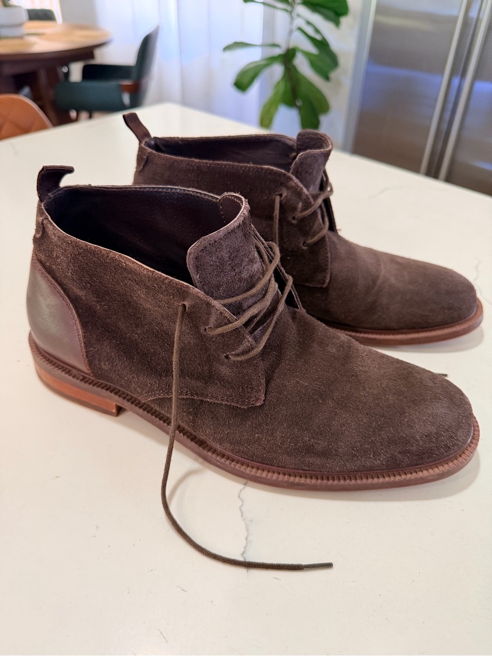 Men's Steve Madden Brown Suede Chukka Boots - Classic Lace-Up Size 9.5